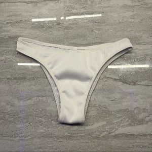 white bikini bottoms